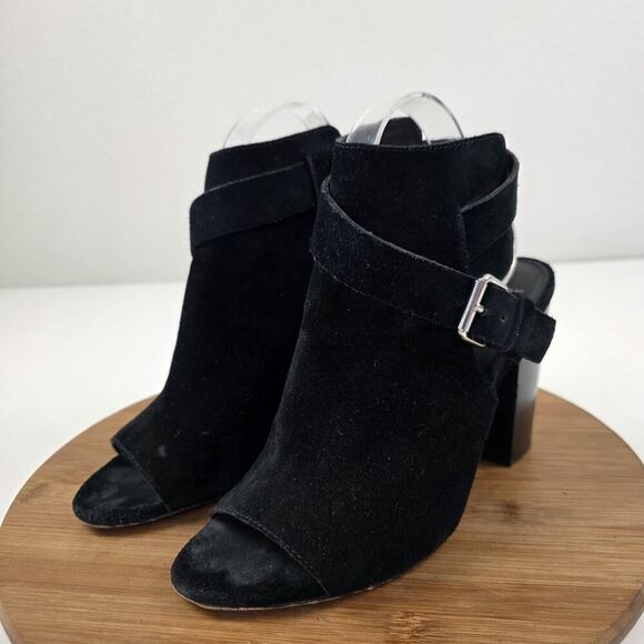 Rag & Bone Shoes Womens Size 9 Suede Open Toe Block Heel Sandals Buckle Strap - Picture 3 of 16